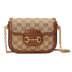 Sac à épaule Gucci Horsebit 1955 avec cristaux petit format