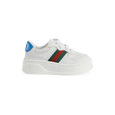 Sneaker in pelle con dettaglio Web