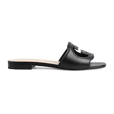 Sandalo slider donna con Incrocio GG