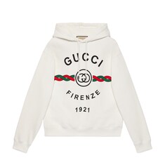 Свитшот с капюшоном из хлопка «Gucci Firenze 1921»