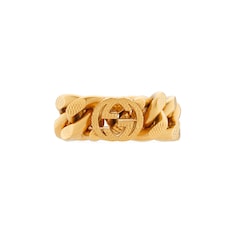 Gucci Interlocking Ring mit Gourmette-Kette