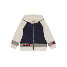 Baby cotton jersey zip jacket