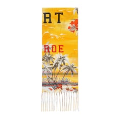 Island print cotton scarf