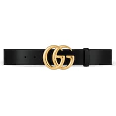 Ceinture large GG Marmont avec boucle brillante