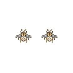 Bee earrings with crystals 