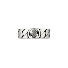 Anello Gucci Interlocking a fascia larga