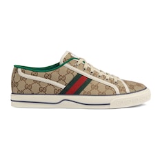 Men's GG Gucci Tennis 1977 sneaker in beige/ebony original GG canvas ...