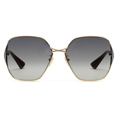 Low nose bridge fit round-frame sunglasses