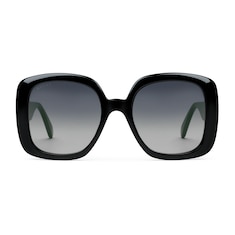 Lentes de sol cuadrados con tribanda Web