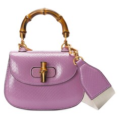 حقيبة Gucci Bamboo 1947 الصغيرة جداً من جلد أفعى البايثون