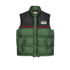 Gilet imbottito in raso di nylon