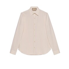 Washed stripe cotton shirt