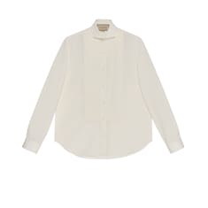 Cotton poplin boxy shirt
