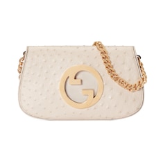 Bolso de hombro Gucci Blondie de avestruz