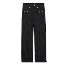 Nylon canvas trousers with zip detail