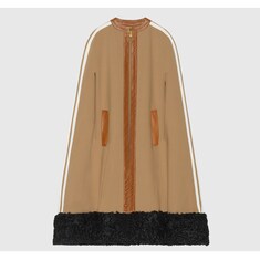 adidas x Gucci wool and shearling cape