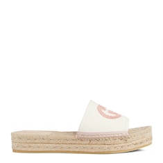 Women's espadrille slide with Interlocking G