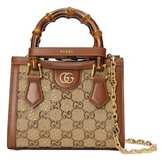 Gucci Diana Mini-Shopper mit Kristallen