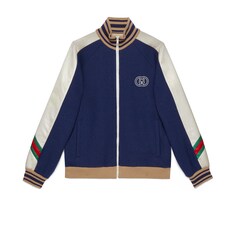 Wool jersey zip jacket