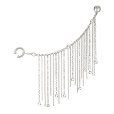 Single earring to lip jewelry piece