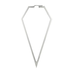Large single triangle-shaped earring