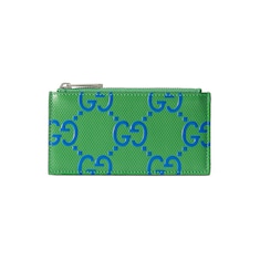 Porte-cartes zippé GG embossé