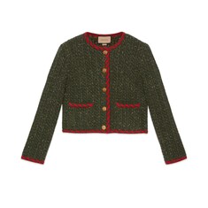 Cable knit wool jacket