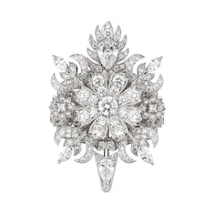 Gucci Flora white gold ring with diamonds