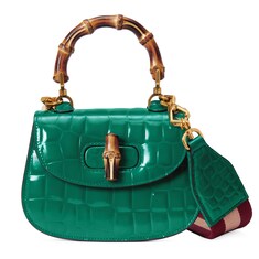 Mini sac Gucci Bamboo 1947 en crocodile
