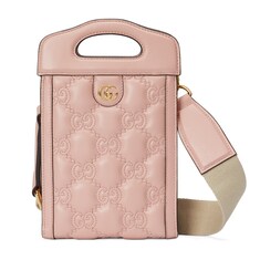 GG matelassé top handle mini bag