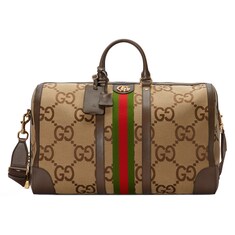 Borsa da viaggio in tessuto jumbo GG misura grande