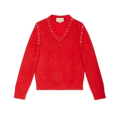เสื้อสเวตเตอร์ Mohair sweater with studs