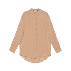 Horsebit crêpe satin shirt