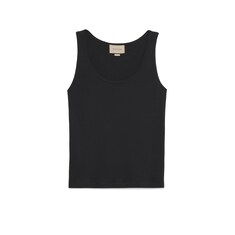 Ribbed cotton tank top