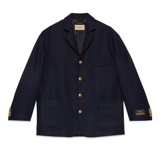Veste en flanelle de laine avec étiquette