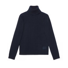 Jersey de punto de cashmere con cuello alto