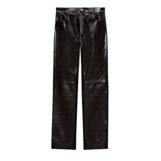Shiny soft leather trouser