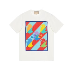 Bunny print cotton jersey T-shirt