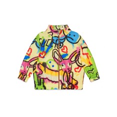Babyjacke aus Jersey mit Hasen-Print