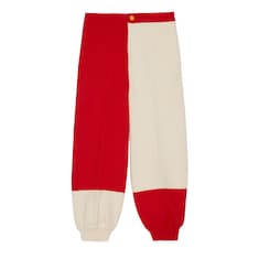 Wool stitch knit trouser