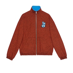 Wool cotton reversible zip jacket