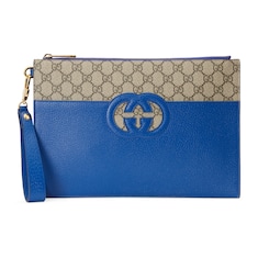 Pouch with cut-out Interlocking G