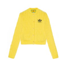 adidas x Gucci Strickcardigan mit Zopfmuster