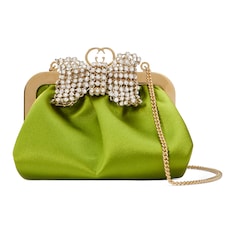 Satin handbag with bow