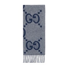 GG cashmere jacquard scarf