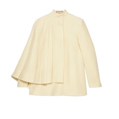 Wool coat with pleats