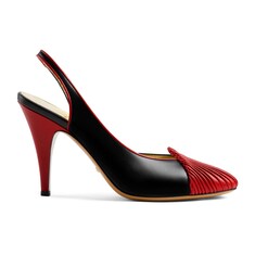 Women's slingback pump with pleats