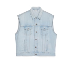 Denim vest with Gucci patch