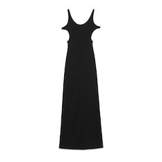 Ribbed jersey dress with cut-out detail