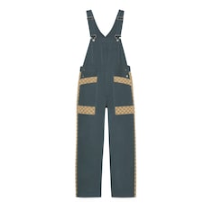 Cotton canvas dungaree with GG inserts